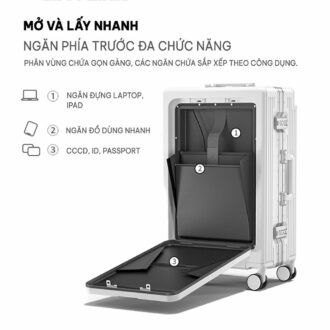 valisg vali sai gon valisg com sai gon suitcase luggage sai gon vali doanh nhan vali doanh nhân có cửa mở hành lý phí trước, tay cầm rộng 