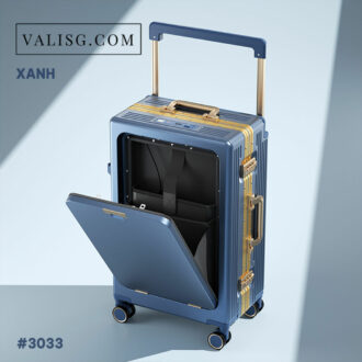 valisg vali sai gon valisg com sai gon suitcase luggage sai gon vali doanh nhan vali doanh nhân có cửa mở hành lý phí trước, tay cầm rộng xanh 