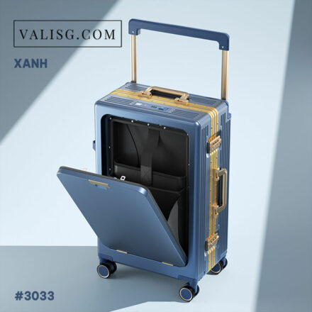 valisg vali sai gon valisg com sai gon suitcase luggage sai gon vali doanh nhan vali doanh nhân có cửa mở hành lý phí trước, tay cầm rộng xanh