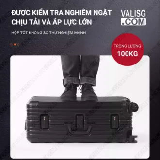 vali nhôm nguyên khối cao cấp – vsg – black (Đen)