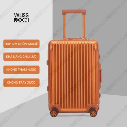 vali nhôm nguyên khối cao cấp – vsg – orange val