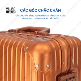 vali nhôm nguyên khối cao cấp – vsg – orange val