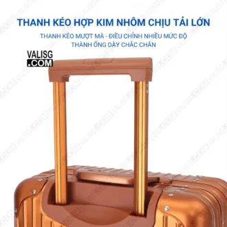 vali nhôm nguyên khối cao cấp – vsg – orange val