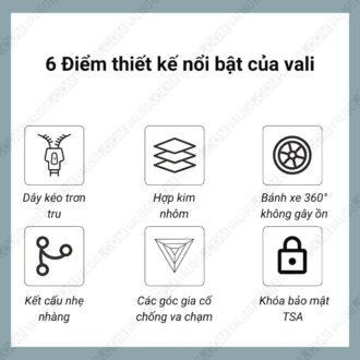 vali nhôm nguyên khối bản nâng cấp thanh kéo rộ